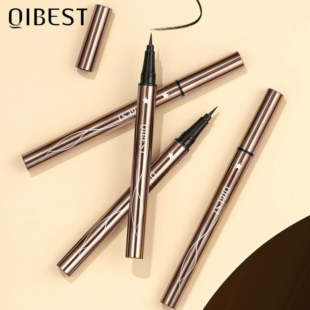 QIBEST Ultra-fine Liquid Eyeliner Is Smooth and Long-lasting No Smudged Quick-drying Waterproof Eyeliner
