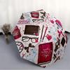 1pc Book Print Automatic Opening/Closing Umbrella with Operation & Windproof Canopy yy260311021