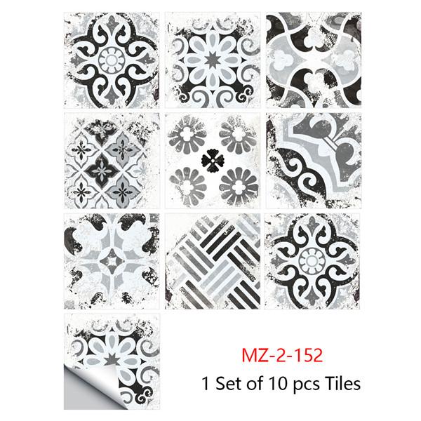 10x10/15x15/20x20/30x30cm PVC Flower Tile Tiles Decals Waterproof Wall Sticker Bathroom Sticker Kitchen Decoration
