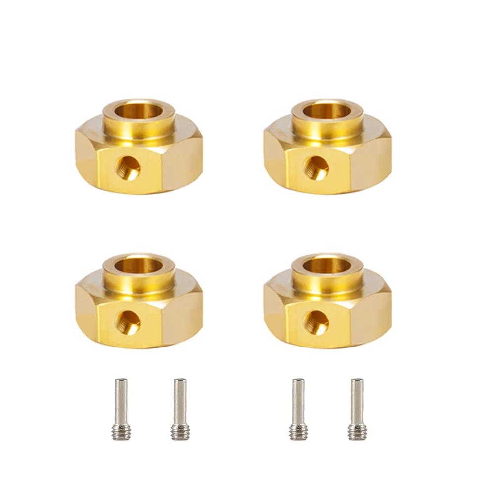 6/8/9/10/11/12mm Metals Heavier Brass 12MM Wheel Hex Extended Adapter for RC Crawler Traxxas TRX4 TRX-4