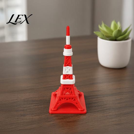 Travel Memorabilia 3D Printed Tokyo Skytree Figurine, Mini Landmark Building Desk PLA Plastic Collectibles Decor, Creative Architectural Ornament
