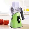 Kitchen Vegetable Slicer with 3 Replaceable Stainless Steel Blades Manual Rotary Cheese Grater with Handle Multifunctional Vegetable Chopper