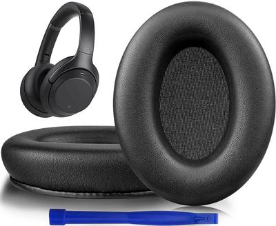 SOULWIT Овечьи амбушюры для Sony WH-1000XM3 (WH1000XM3) Гарнитура, Сменные шумоизолирующие амбушюры, Толстые подушечки для наушников, Ярко-черный