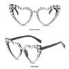 Outdoor Eyewear Bling Shades Pearls Sun Glasses Heart Sunglasses Party Glasses