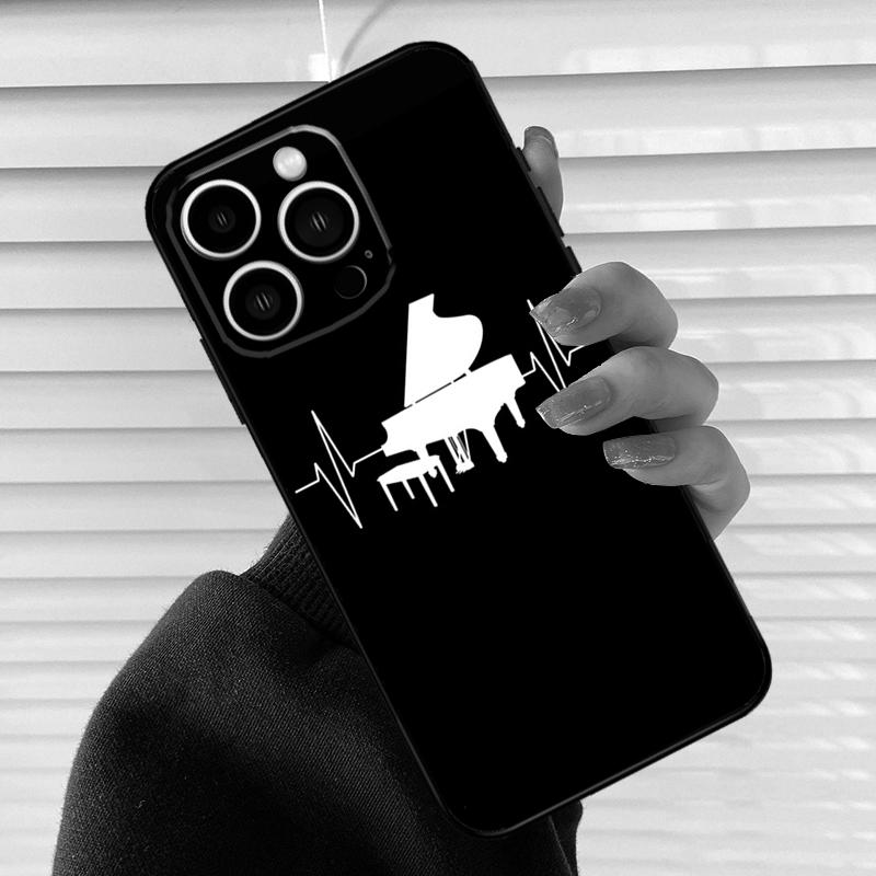 Music Piano Elegant Phone Case For iPhone 17 16 15 14 11 12 13 Pro Max Mini 15 16 Plus 16e 17Air Cover Fundas