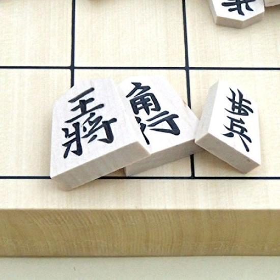 Tendo Shogi Wooden Carved Pieces In Official White Camellia Comes In a Paulownia Instructions On How To Move the Pieces Included Pieces, Style,