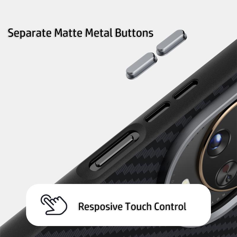 Для Huawei Nova 14 Чехол Тонкий Ударопрочный Магнитный Беспроводной Зарядник Magsafe Чехол-крышка из Углеродного Волокна Металлическая Линза Противоскользящий Захват