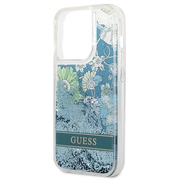 Guess Guhcp14Xlflsn Iphone 14 Pro Max 6,7 Zielony/Green Hardcase Flower Liquid Glitter