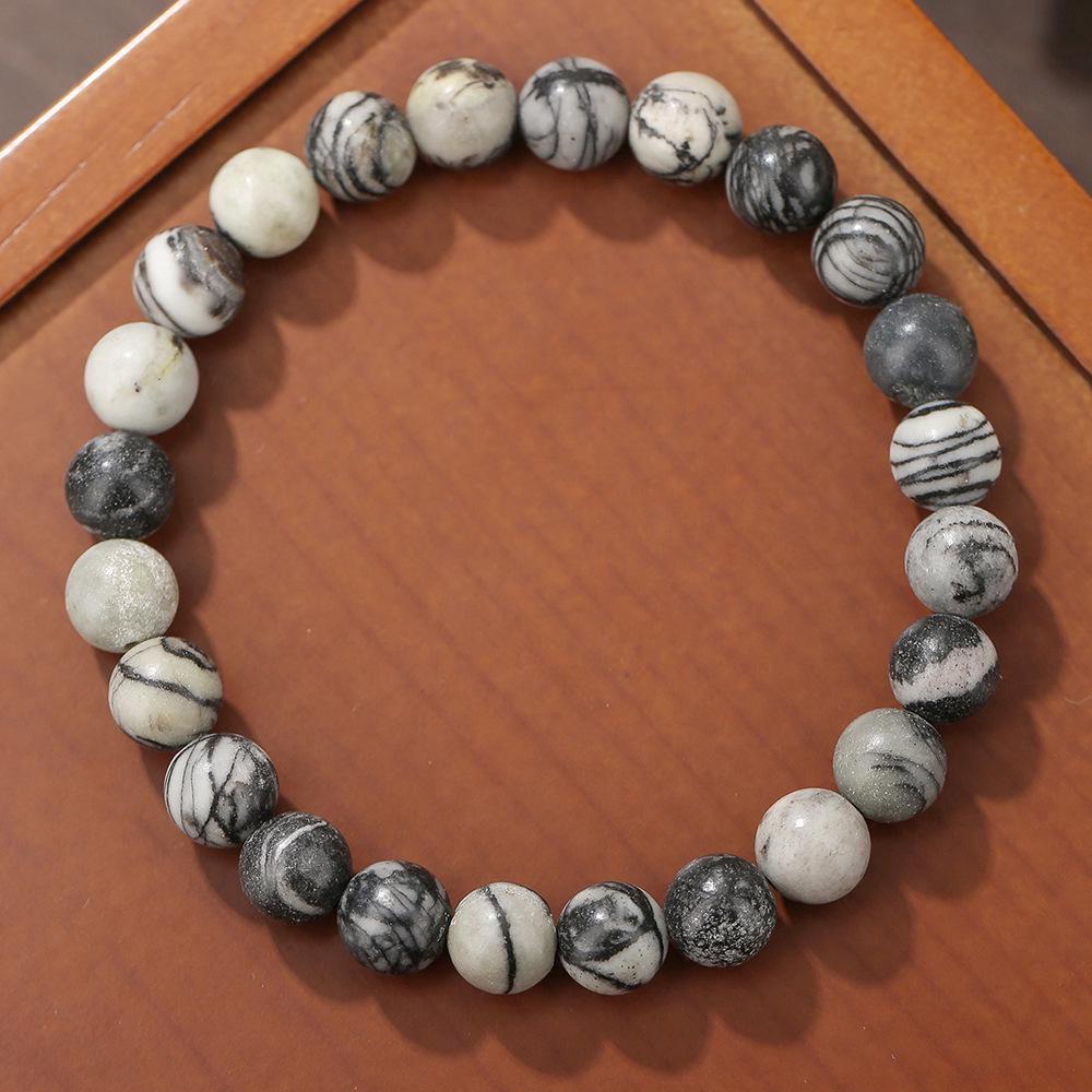 Европейский Кристальный Браслет из Тигрового Глаза на Эластичной Основе, Украшения из Натуральных Каменных Бусин