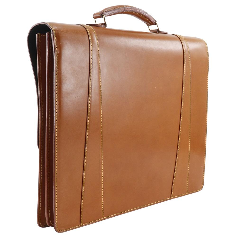 LOUIS VUITTON Selbit Business bag Nume leather vintage Camel Nomad mens Used