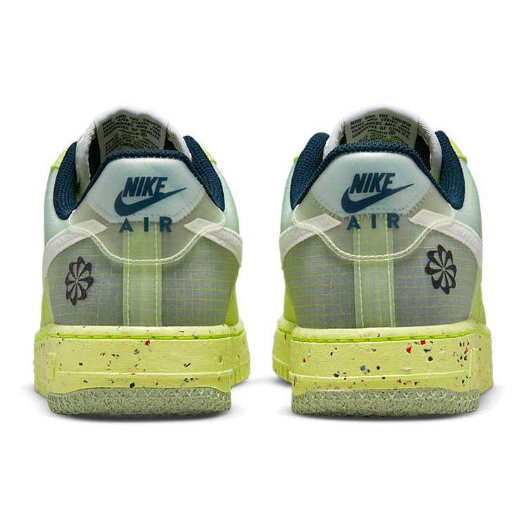 Nike Мужские кроссовки Air Force 1 Crater Light Lemon Twist Green Armory-темно-белые DH2521-700