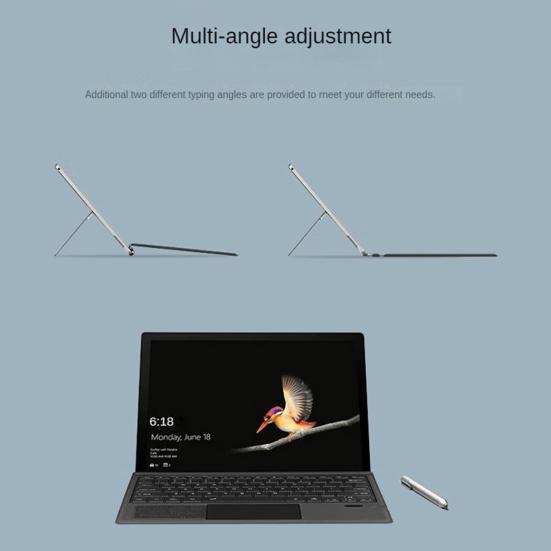 Клавиатура для планшета и защитный чехол для Microsoft Surface Pro Черная беспроводная клавиатура, совместимая с Bluetooth, с цветной подсветкой Пластиковый планшет