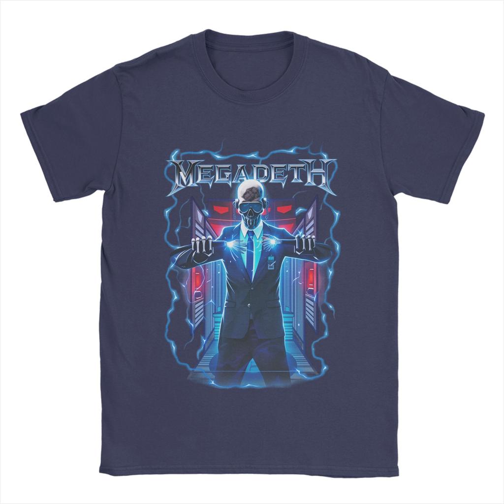 M-Megadethed Band T-Shirts for Men Humorous 100% Cotton Tees Crew Neck Short Sleeve T Shirts Birthday Gift Tops