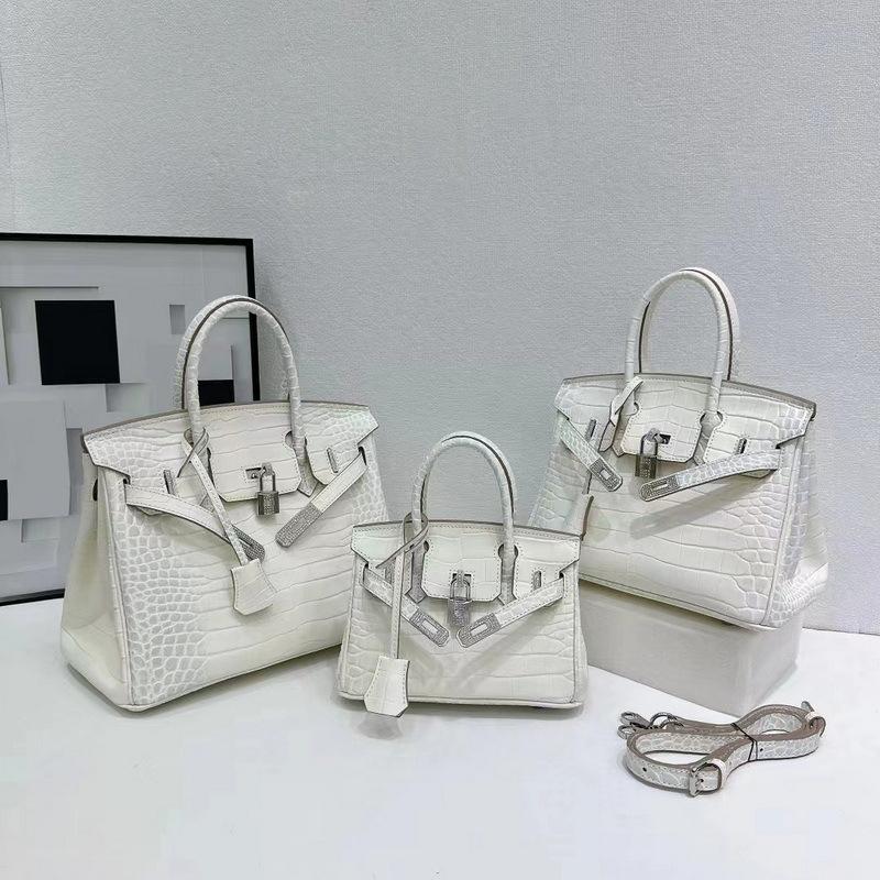 Новая женская сумка из натуральной кожи Himalaya White Crocodile Pattern Water Platinum Bag Handbill Shoulder Bag Cross Border