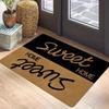 Warm Home Entryway Carpet Mat - Text Decor Vintage Minimalist Humorous Welcome Theme Door Mat Decorative Home Decoration Rug