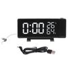 Digital Projection Alarm Clock with FM Radio 3 Color LED Display Brightness Adjustable USB