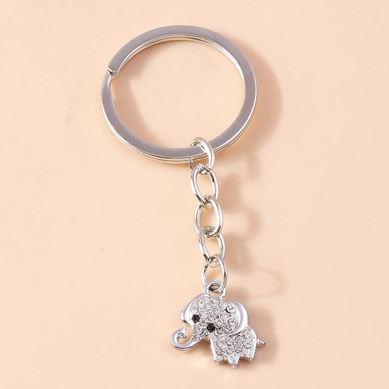 Cute Crystal Animal Keychain Snake Owl Cat Keyring Pendants for Car Key Holder Women Girl Handbag Accessories DIY Jewelry Gift