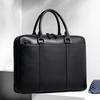 Genuine Leather Men's Cowhide Briefcase - Large Capacity Business & Casual Messenger Shoulder Bag