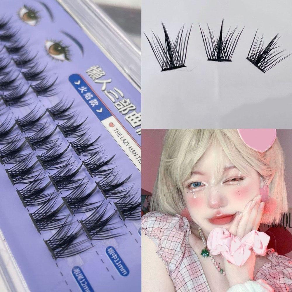 DIY Индивидуальные накладные ресницы Пушистые сегментированные накладные ресницы Милые пучки накладных ресниц Макияж