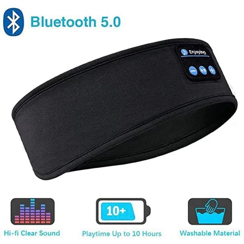 Fone Bluetooth наушники Спортивная повязка на голову для сна Эластичные беспроводные наушники Музыкальная маска для глаз Беспроводная Bluetooth-гарнитура повязка на голову