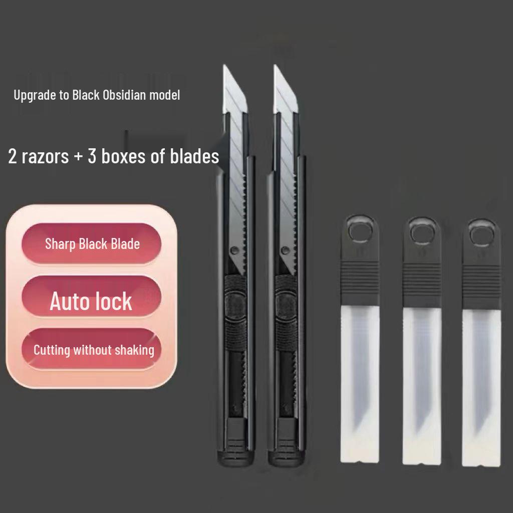 Универсальный нож из высокоуглеродистой стали с черным лезвием для резки обоев и художественных работ