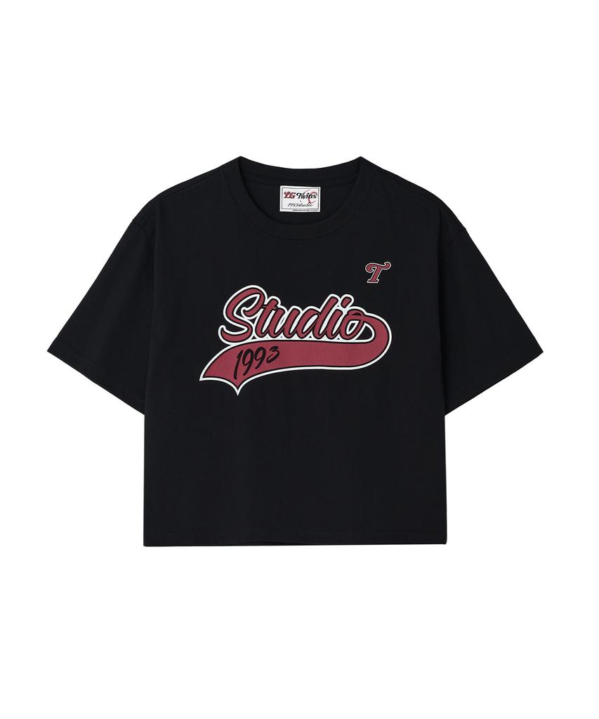 1993STUDIO [Lg Twins] Over Crop T-Shirt_Black