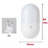 Energy Saving Night Light Plug-in LED Feeding Socket Lamp Indoor Lighting Bedroom Night Bedside Lamp EU Plug Two-color