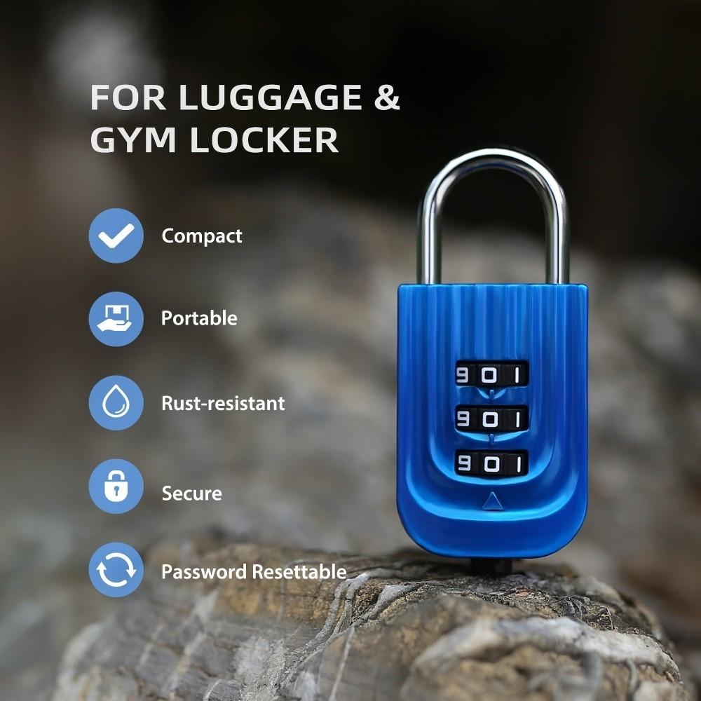 Secure Dormitory Cabinet  Padlock Anti-theft Luggage Combination Lock  Travel Outdoor Tools