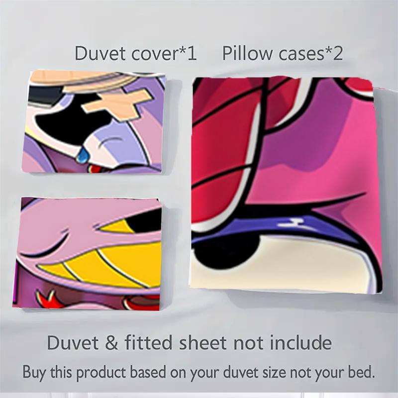 3Pcs Cartoon Characters Gathering Bedding Sets For All Sizes New 3D Printed Bed Cover Comforter Duvet Cover Pillowcase Bedroom Decoration