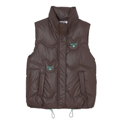 Новый осенне-зимний толстый джокер из овчины, короткий хлопковый жилет, женский одноразовый жилет-пальто