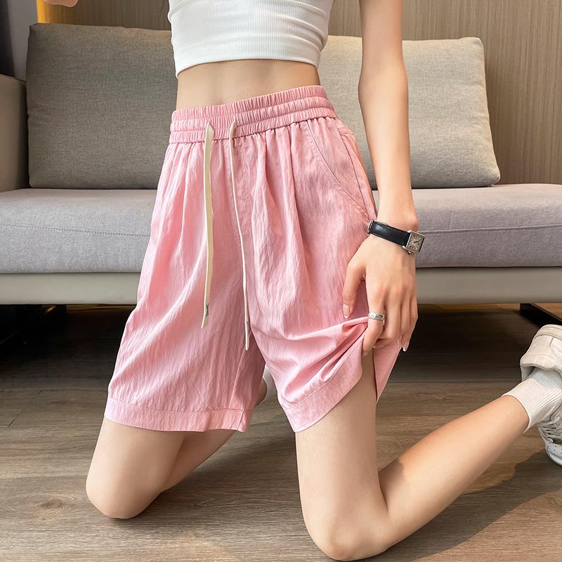 Shorts Women's Summer Thin Outer Wear Five-point Pants High Waist and Thin Casual Wide-leg Pants