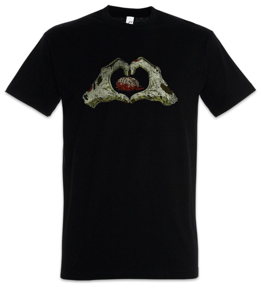 Zombie Heart Mens T-Shirt Living Dead The Walking Fun Smile Zombies Brain