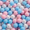 KiddyMoon 90x30cm/200 Balls Balls 7cm / 2.75in Baby Foam Ball Pit Certified Made In Eu, Light Grey:baby Blue/lpink/pearl