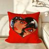 Art ccreative lloving wwoman Cushion Cover Pillow Case Antidustmite Pillowcase Silky Short Plush Sofa Cushion Cover hot