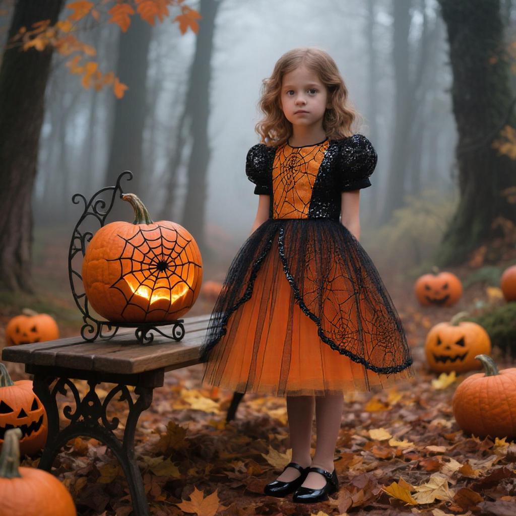 Детский маскарадный костюм ведьмы-вампира на Хэллоуин для косплея принцессы на вечеринку