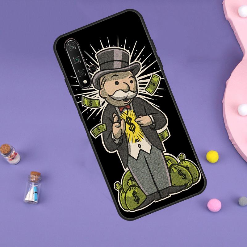 Dollar M-Monopolys Case For Huawei Nova Y70 Y60 Y61 Y90 Y91 5T 9 10 SE 3i 8i 11i 11 Pro P20 P40 P30 Lite Cover
