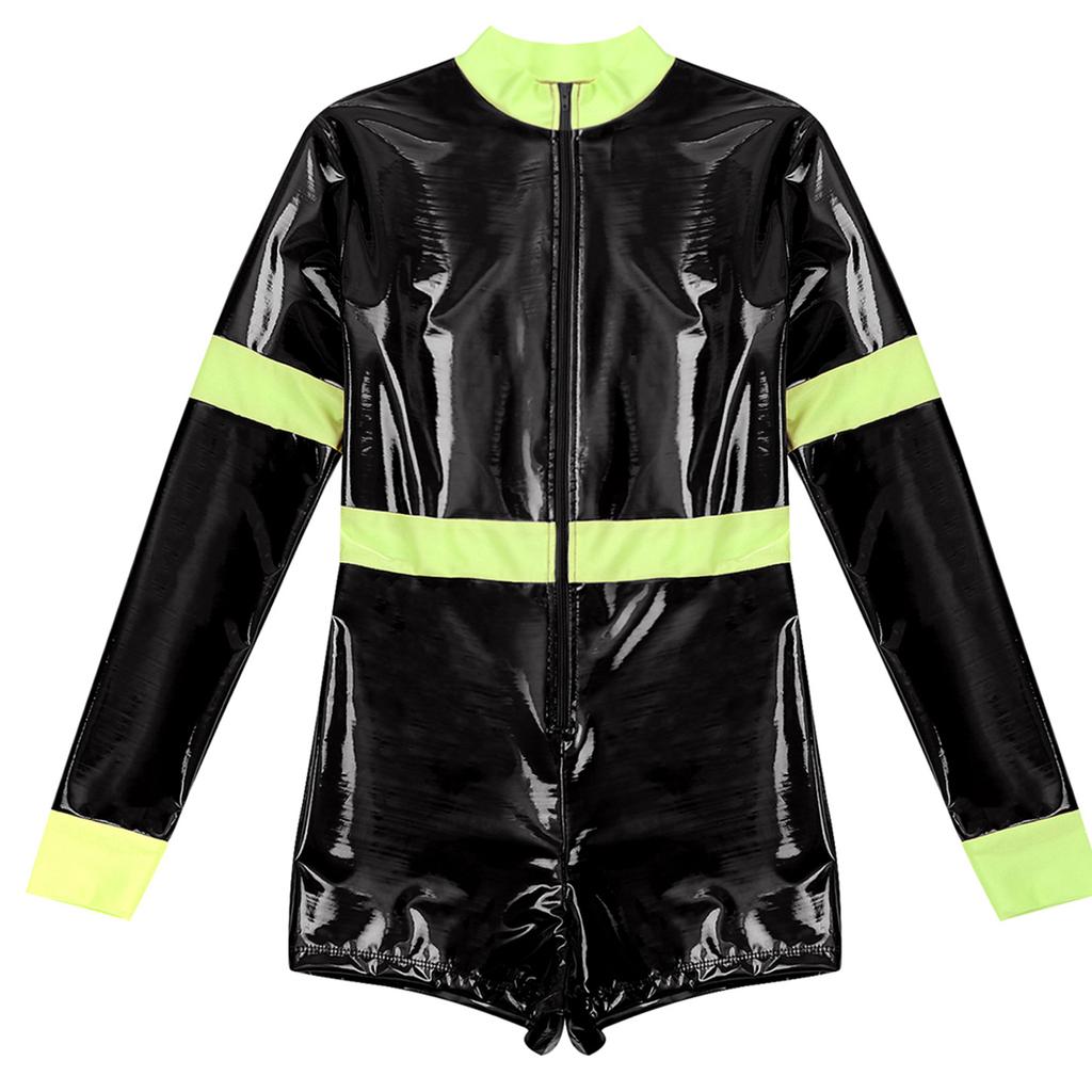 Женский сексуальный обтягивающий облегающий комбинезон, костюм пожарного, косплей, шорты для мальчиков, кожаный костюм для маскарада, карнавала