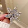 New Shiny K9 Crystal Snowflake Brooch Brooch Niche Light Luxury Temperament Zircon Suit Pin