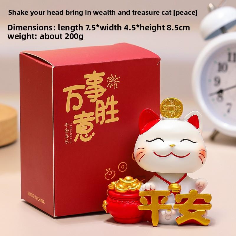 Милая подставка для мобильного телефона, украшение, милый манеки-неко из смолы, для офисного стола, милый подарок, украшение