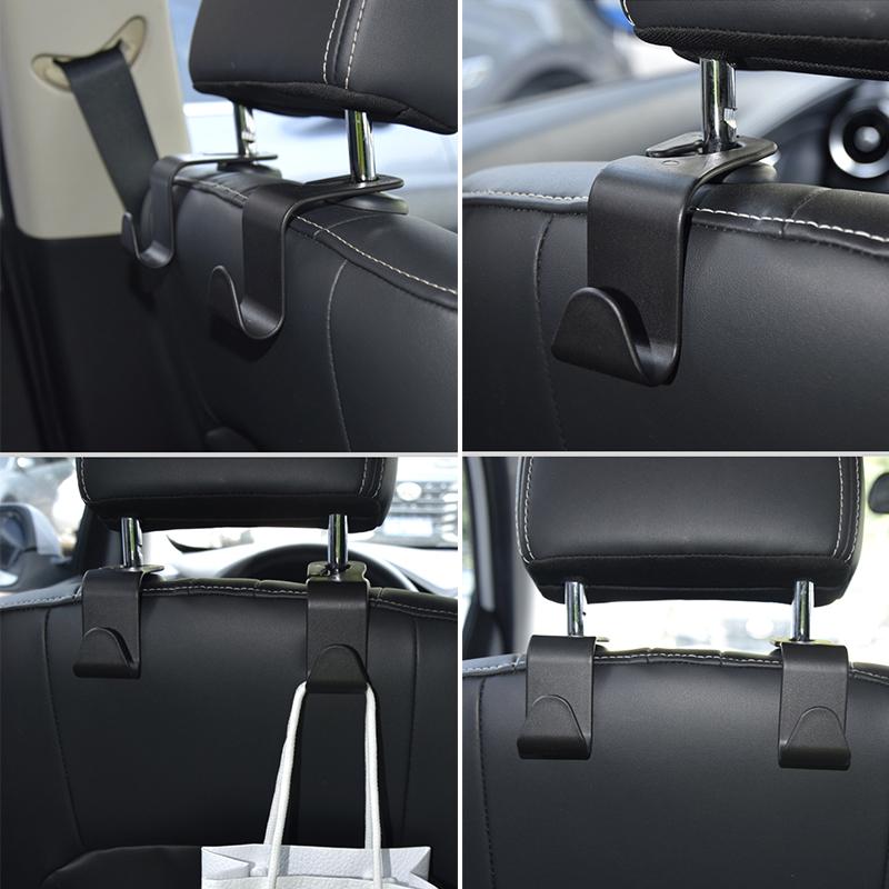 Carbon Fibre Hook Universal Car Seat Headrest Hooks Storage Hanger  Car Back Seat Organizer Holder Auto Interior Accessorie