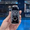 Автомобильный чехол-брелок Защитный чехол для ключа автомобиля из ТПУ и кожи для Mercedes Benz E200 E400 E63 W213 S550 S560 C260 A200 E C S Glc Класса