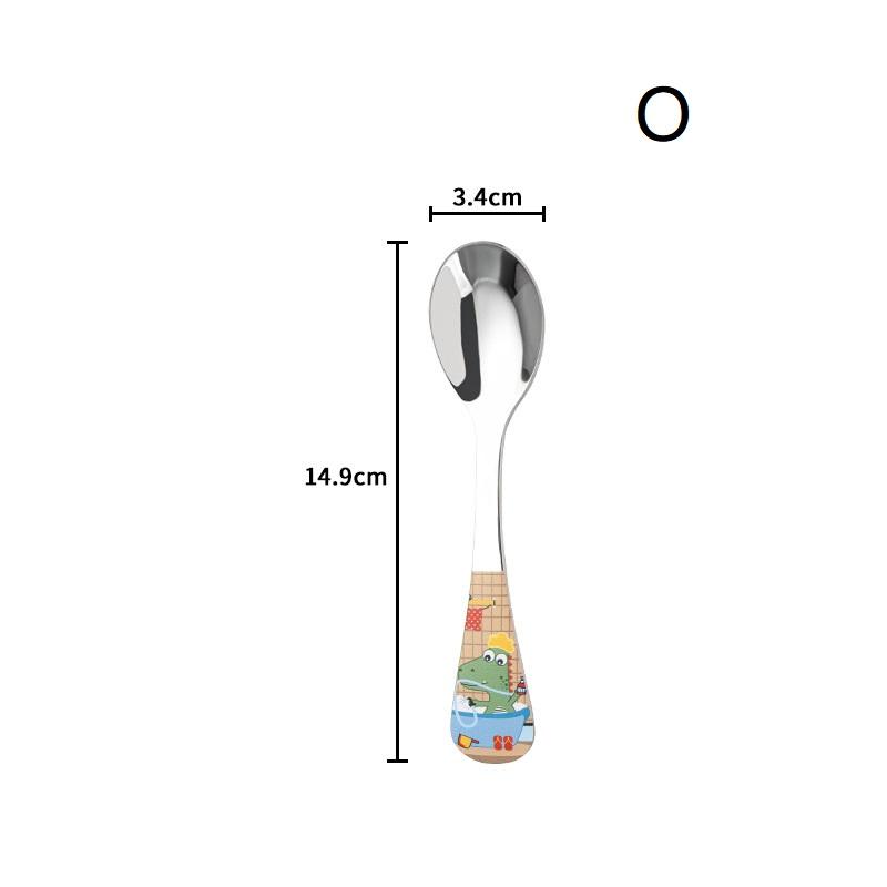 1/4 шт. Набор столовых приборов из нержавеющей стали, мультяшные животные, милая вилка, детская ложка, вилка, столовая посуда, детская посуда, подарок