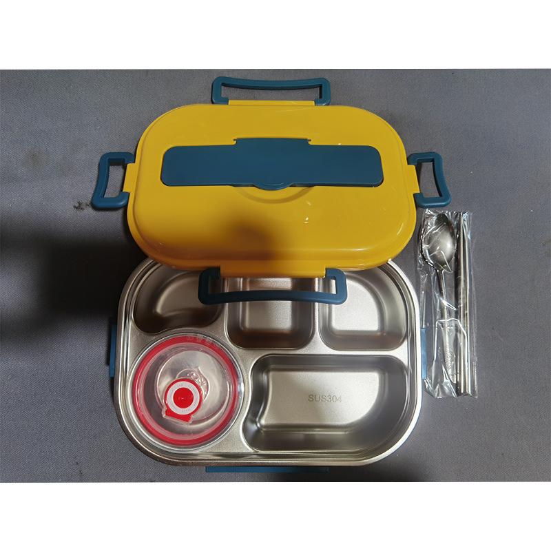 Food Storage Container Dinnerware Stainless Steel Lunch Box Portable Bento Box Food Storage Student