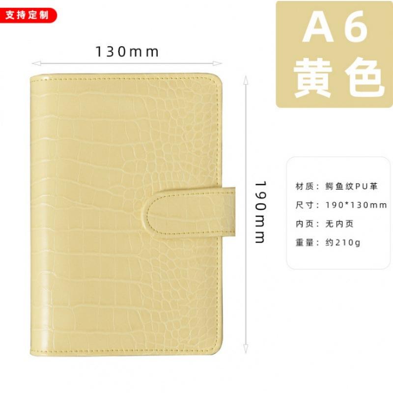 Notebook A5 A6 6 Rings Spiral Business Planner Work Agenda Budget Binder Macaron Candy Color PU Leather Cover