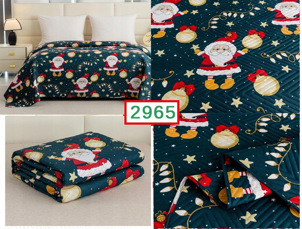 Christmas blanket for bed 220x200 cm quilted Christmas patterns