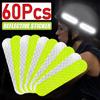 10-60 Pcs Universal Safety Warning Reflective Stickers for Car Reflect All Light Sources Motorcycle Helmet Stickers Car Parts