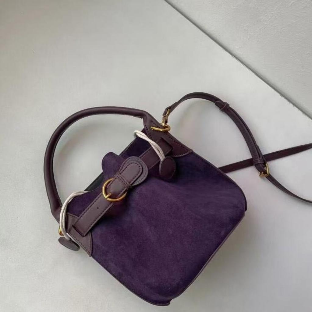 Purple, Velvet Bags, Bucket Bags, Women's Bags, Single-shoulder Bags, Crossbody Bags