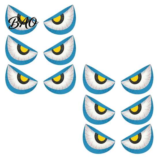 Holloween Party Supplies 12/16Pcs Halloween 3D Lighted Eyes Decoration, Glowing Spooky Eye Wall Sticker, LED Creepy Window Decorations Light-Up Decor