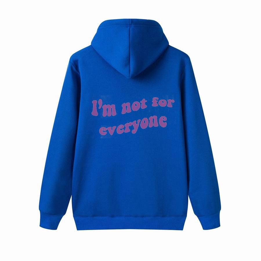 Autumn I'm Not for Everyone Letter Print Oversize Hoodies Women Casual Long Sleeve Hooded Sweatshirt Fashion Streetwear Hip Hop Pullover Tops