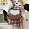 Patterned Puppy Plush Backpack Student Schoolbag Outdoor Leisure Travel Bag